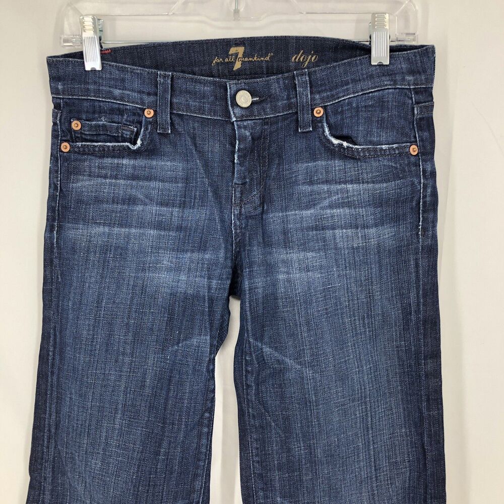 7 For All Mankind Dojo Denim Cropped Capris Knickers Shorts Flare Jeans 26 30x20